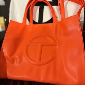 Telfar Bold Orange Tote Bag